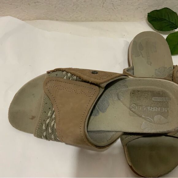 Merrell Lilyfern Aluminun Womens Size 6 Brown Slip On Slippers Flip Flop Sandals - Picture 3 of 10